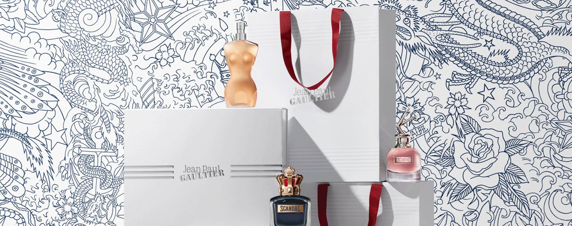 Gifts and fragrances as Value Proposition Header Visual