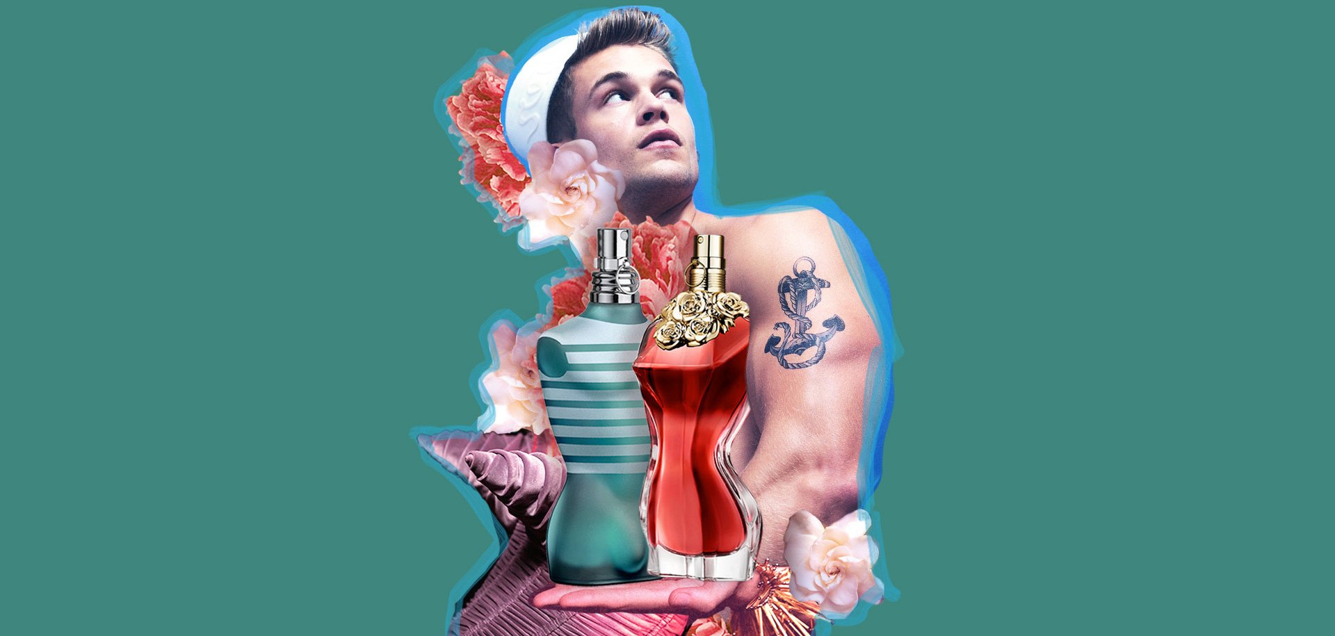 Le Male Eau de Toilette, son modèle marin, et La Belle Eau de Parfum Jean Paul Gaultier