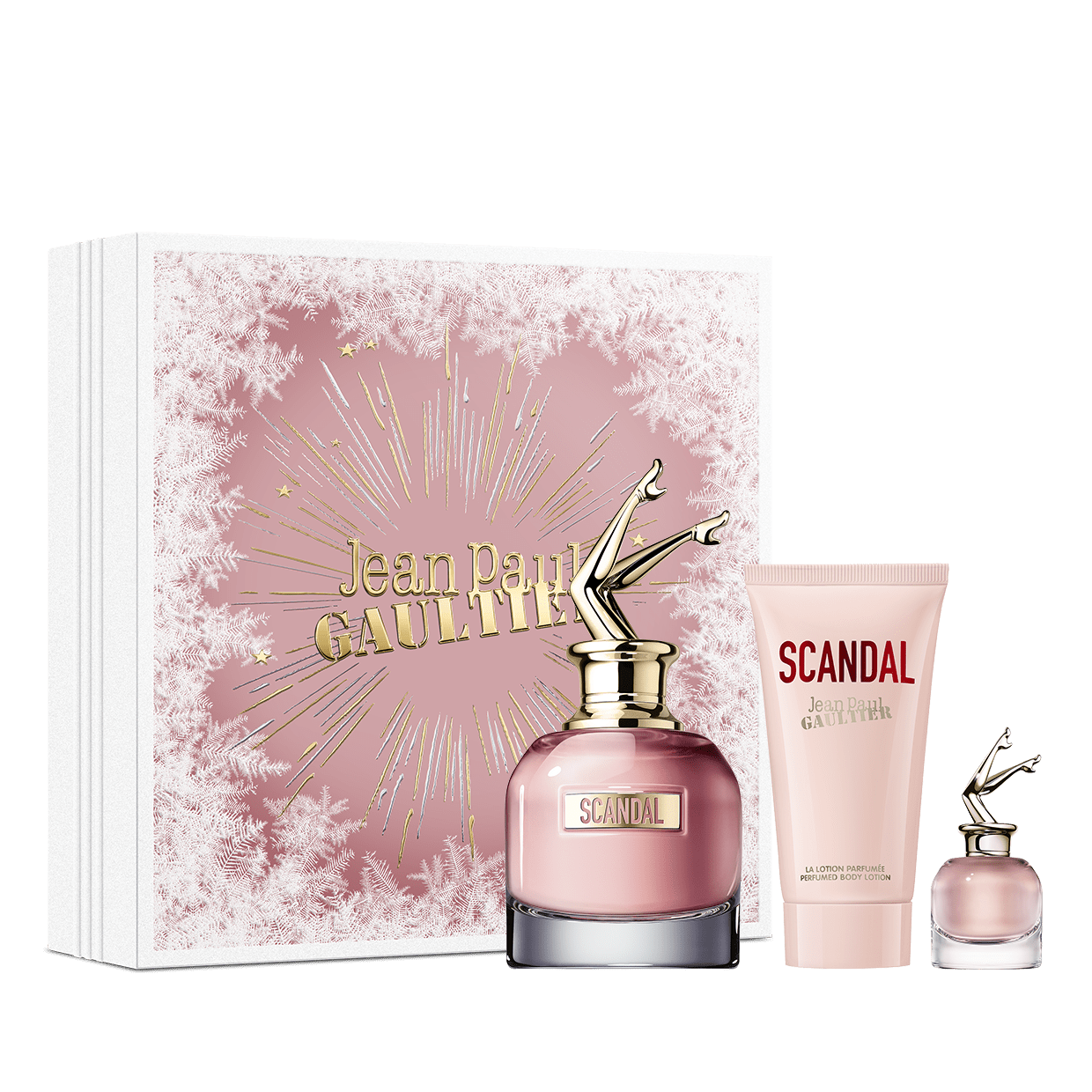 Scandal 50 ml, Body lotion 75 ml and Miniature 6 ml
