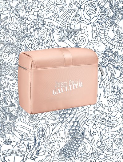 pink toiletry bag Jean Paul Gaultier