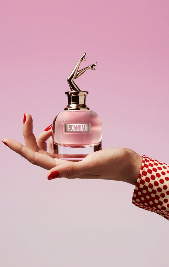 scandal fragrance in the hand