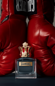 scandal pour homme and the red gloves