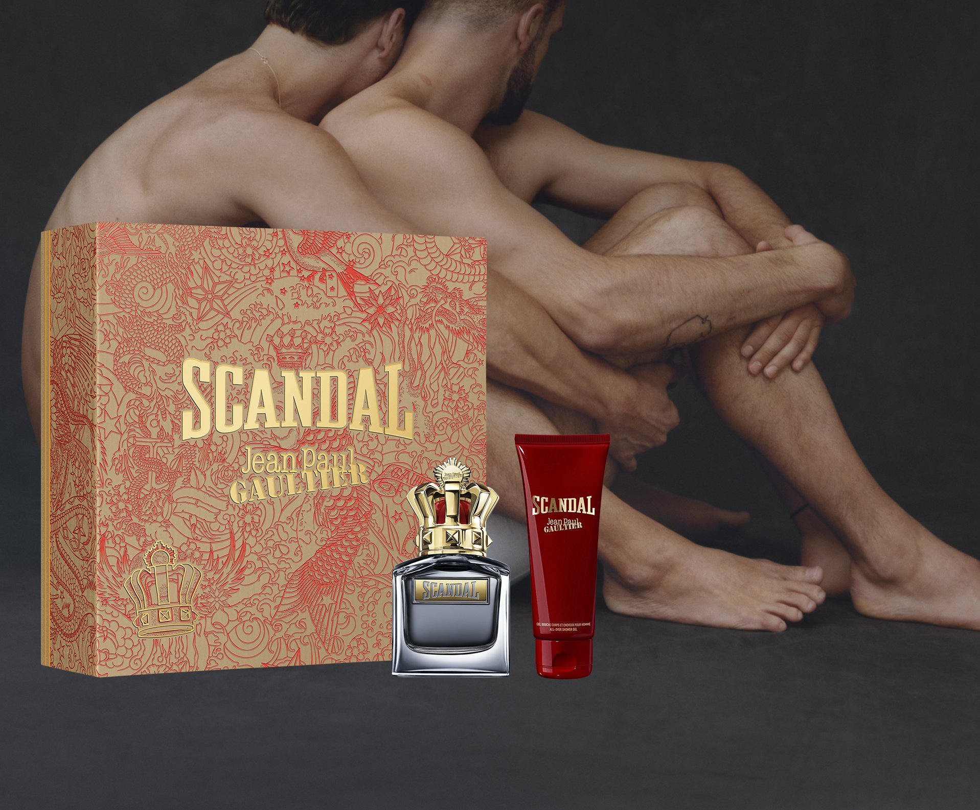 valentine's day gift set scandal pour homme and shower gel